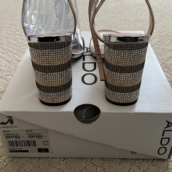 NIB Aldo Carerith rhinestone block heel sandals - Picture 4 of 5